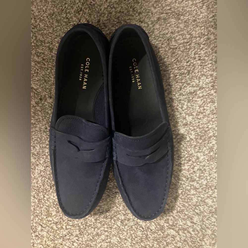 Cole Haan women’s suede Navy Loafers